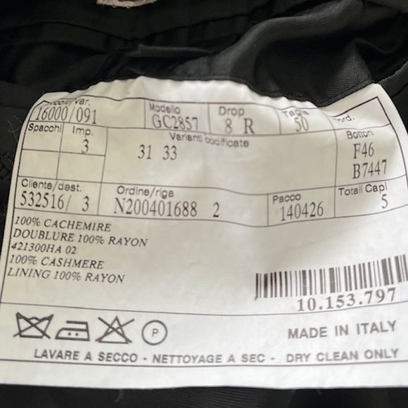 Hermes Mens Vintage Cashmere Black Coat Size 50 - Picture 7 of 10